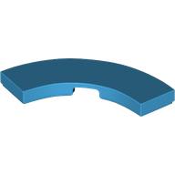 Lego Tile 3 x 3 Curved, Macaroni / Dark Azure