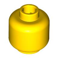 Lego Minifig Head Emmet, Winking and Lopsided Smile / Closed Eyes and Yawning Print / Yellow