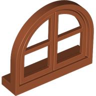 Lego Window 4 x 3 Lattice with Rounded Top / Dark Orange