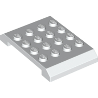 Lego Brick Sloped 4 x 6 x 2/3 Double / White