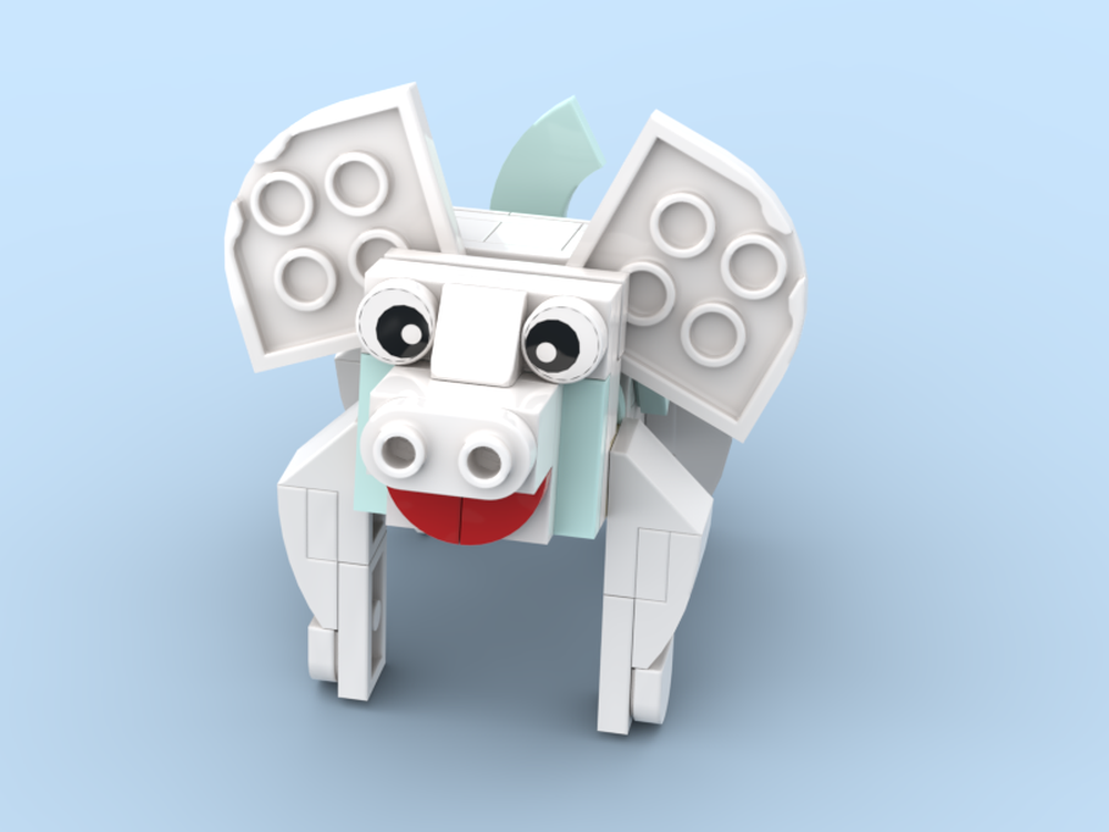 Lego wintertime pig