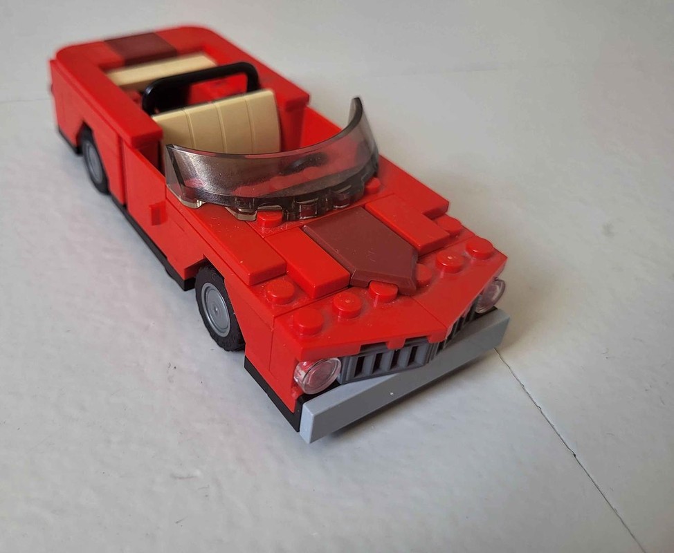 Lego Red Lowrider inspired car