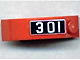 Lego Arch 1 x 3 x 2 Curved Top with '301' Pattern Model Right Side (Sticker) - Set 10020