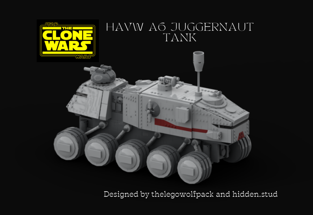 Lego HAVw A6 juggernaut tank V3 brickbuilt wheels
