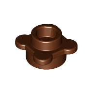 Lego Plant, Flower, Plate Round 1 x 1 with 4 Petals / Reddish Brown