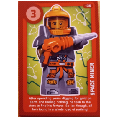 Lego Trading Card, Create the World Living Amazingly - Space Miner / [No Color/Any Color]