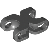 Lego Large Figure Skeletal, Connector, 2 x 3 with Two Ball Sockets, Rounded Ends / Dark Bluish Gray