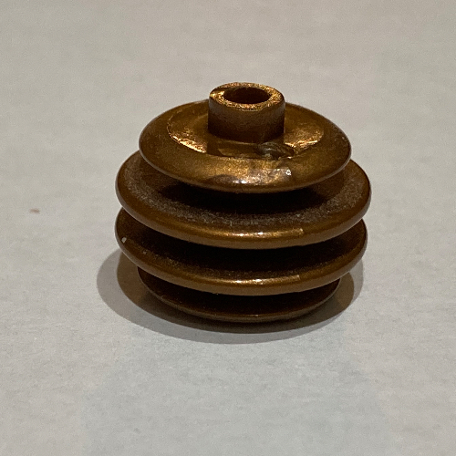 Lego Pen Bead, Round Orb, 4 Discs / Flat Dark Gold