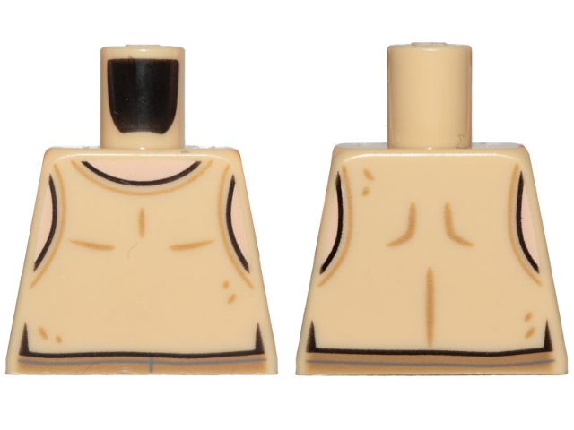 Lego Torso SW Tan Undershirt Pattern (Luke Skywalker) / Tan