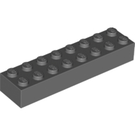 Lego Brick 2 x 8 / Dark Bluish Gray