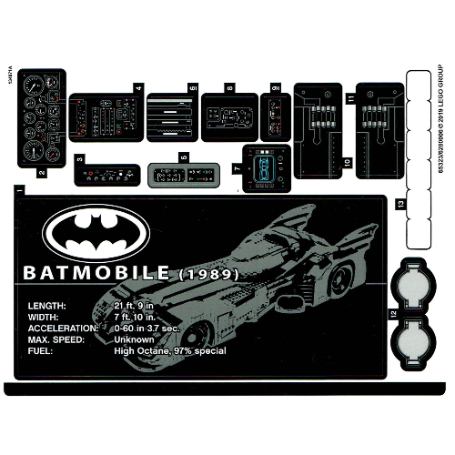 Lego Sticker Sheet for Set 76139-1