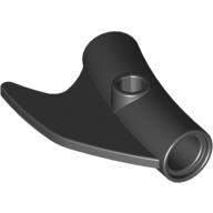 Lego Technic Pin Connector Round Curved with Fin and Hole / Black