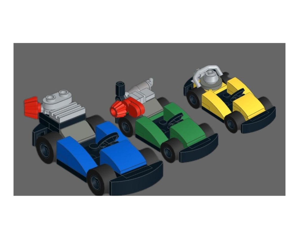 Lego group of karts