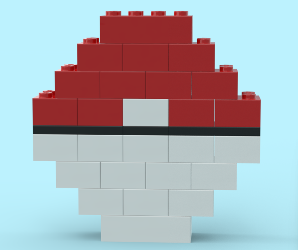 Lego Flat Pokeball
