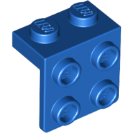 Lego Bracket 1 x 2 - 2 x 2 / Blue