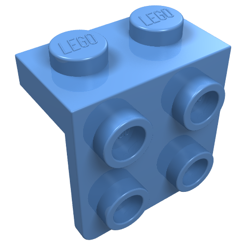 Lego Bracket 1 x 2 - 2 x 2 / Medium Blue