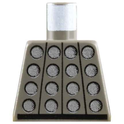 Lego Torso Studded Armor with Silver Circles, Black Belt Pattern