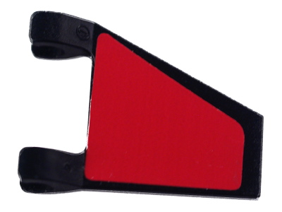 Lego Flag 2 x 2 Trapezoid with Flat Edge with Red Pattern Model Left Side (Sticker) - Set 8362