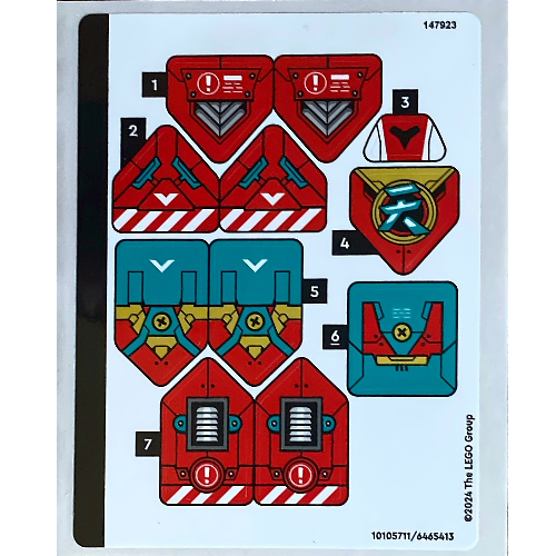 Lego Sticker Sheet for Set 80051-1 / [No Color/Any Color]