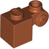 Lego Brick Special 1 x 1 with Scroll with Open Stud / Dark Orange