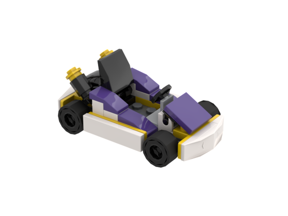 Lego Waluigi's kart (Minifig scale)