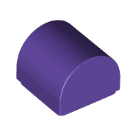 Lego Brick Curved 1 x 1 x 2/3 Double Curved Top, No Studs / Dark Purple