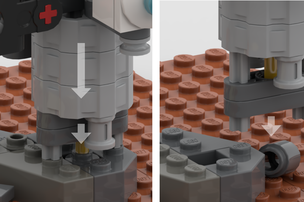 Lego 42158: Sample collection / release mechanism for drill arm (Mars rover Perseverance)