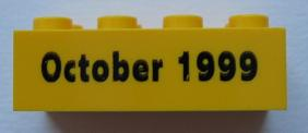 Lego Brick 2 x 4 with October 1999 Pattern