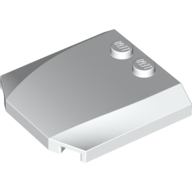 Lego Brick Wedged, Curved Triple 4 x 4 x 2/3 with 2 Studs / White