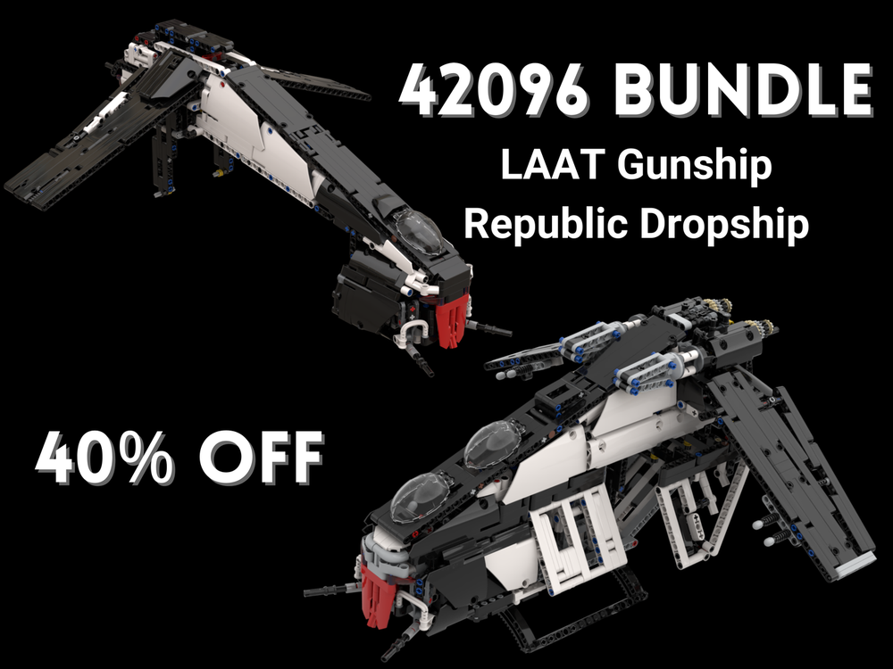 Lego 42096 Bundle (LAAT Gunship and Republic Dropship)