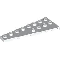 Lego Wedge Plate 8 x 3, 8° Left / White