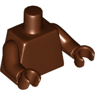 Lego Torso, Reddish Brown Arms, Reddish Brown Hands [Plain] / Reddish Brown