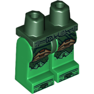 Lego Hips and Green Legs with Tan and Dark Green Parademon Armor Print / Dark Green