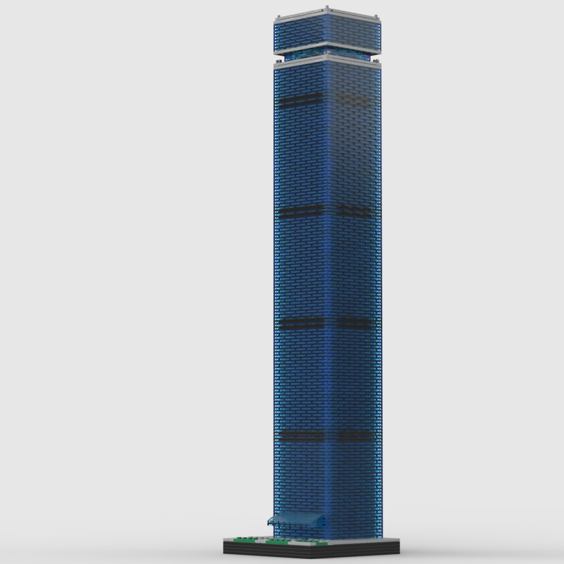 Lego Xi'an International Finance Center at 1/650th Scale