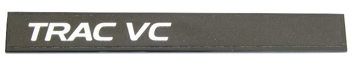 Lego Tile 1 x 8 with White 'TRAC VC' Pattern Model Right Side (Sticker) - Set 42054