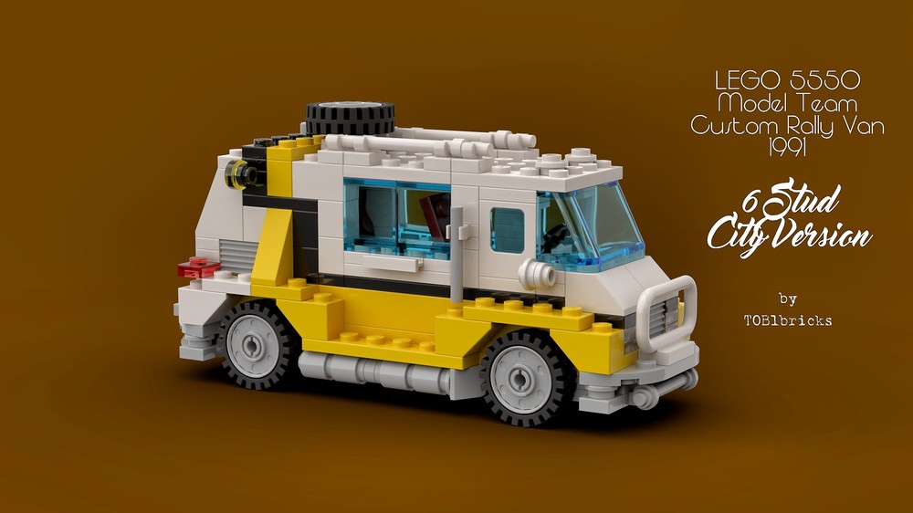 Lego 5550 Custom Rally Van: 6 Stud City Version