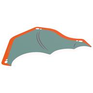 Lego Wing, Right, with Dark Turquoise Inside Print