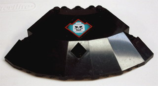 Lego Panel 10 x 10 x 2 1/3 Quarter Saucer Top with Ogel Skull Pattern (Sticker) - Set 4795