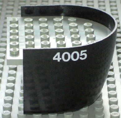 Lego Boat, Hull Smooth Stern 6 x 6 x 3 1/3 with Light Gray Deck with '4005' Pattern on Both Sides (Stickers) - Set 4005