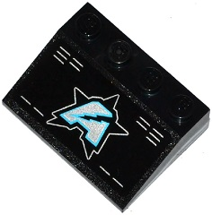 Lego Slope 33 3 x 4 with Vents and Ultra Agents Logo Pattern (Sticker) - Set 70169