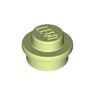 Lego Plate Round 1 x 1 with Solid Stud / Yellowish Green