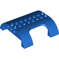 Lego Slope, Curved 8 x 8 x 2 Double with Cutout / Blue