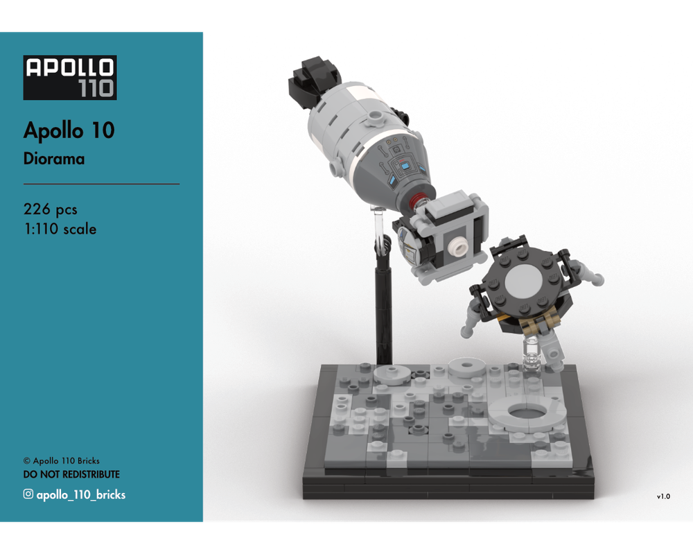 Lego Apollo 10 Diorama [1:110 scale]