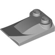 Lego Brick Wedged, Curved 2 x 3 x 2/3 Two Studs, Wing End / Light Bluish Gray