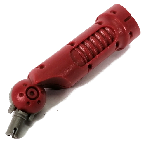 Lego Large Figure Limb, Mechanical Long, with Dark Gray Pin and Socket / Dark Red