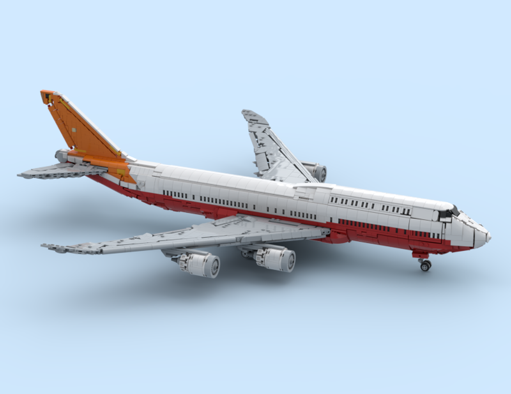 Lego Boeing 747-8I factory livery with full interior
