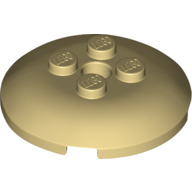 Lego Dish 4 x 4 with 4 Studs / Tan