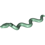 Lego Animal, Snake, Large with Raised Head [Plain] / Sand Green