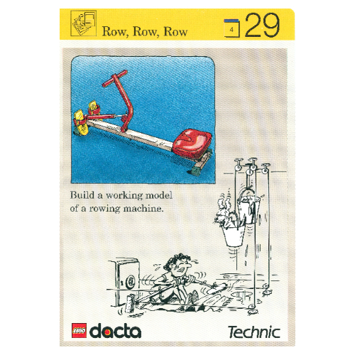 Lego Activity Card, Set 9603, Simulation 29 - Row, Row, Row / [No Color/Any Color]