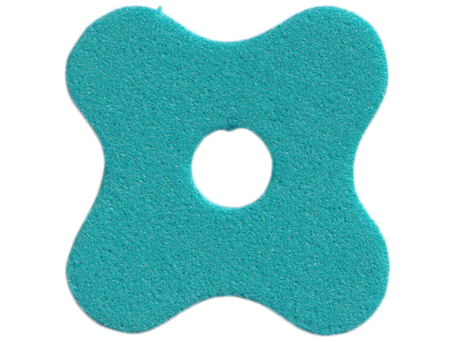 Lego Foam Part for Set 3151 - Scala Flower with 4 Petals and Hole / Light Turquoise